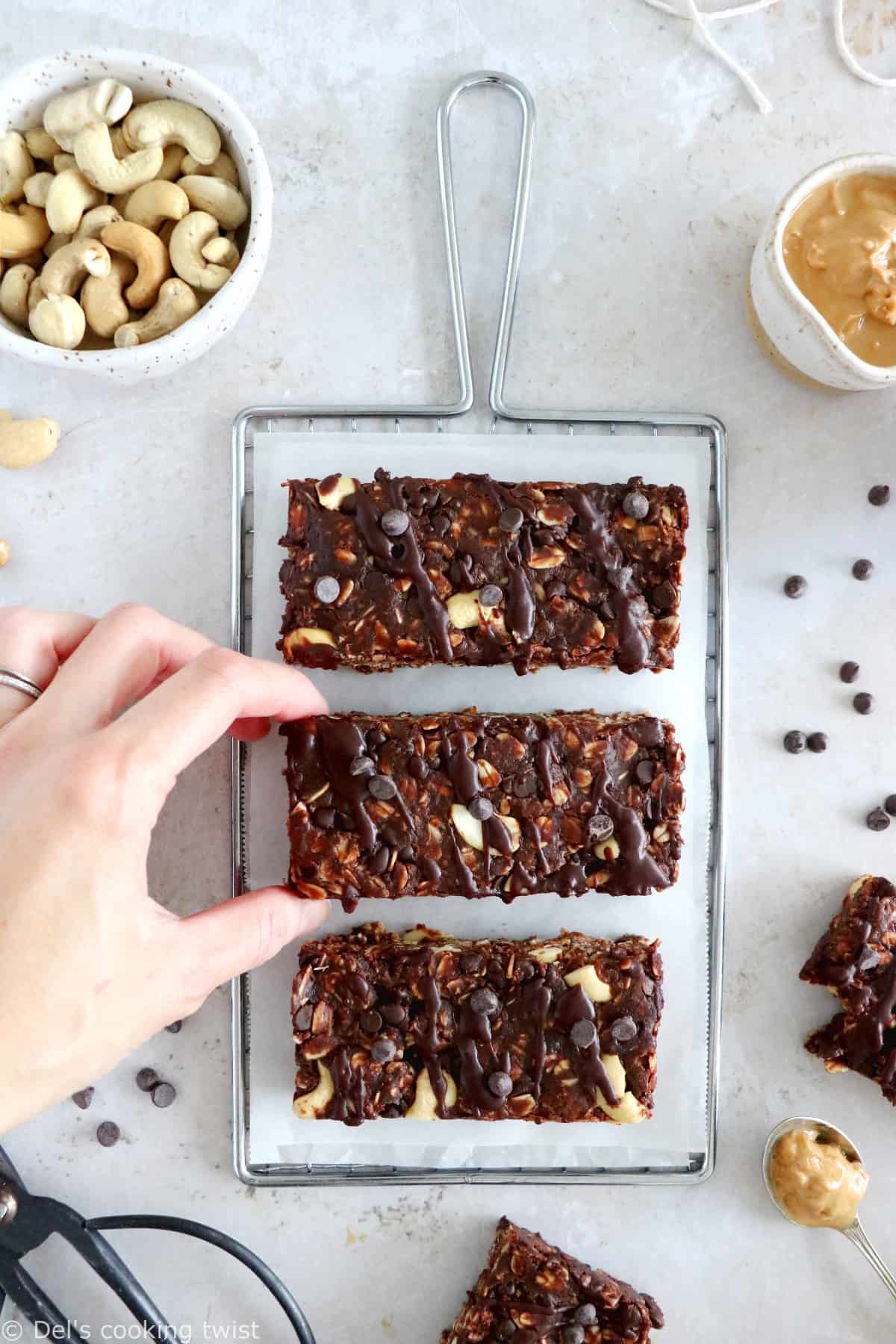 Barres de céréales au chocolat sans sucre ajouté IG bas - Cuisiner