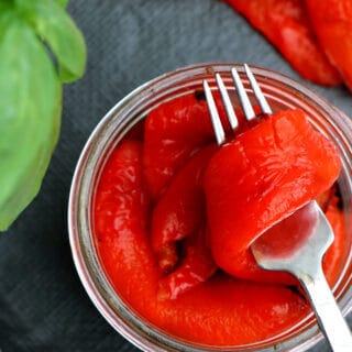 Homemade Roasted Red Peppers - From My Bowl