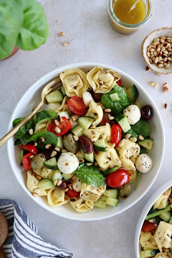 Italian Tortellini Pasta Salad - Del's cooking twist