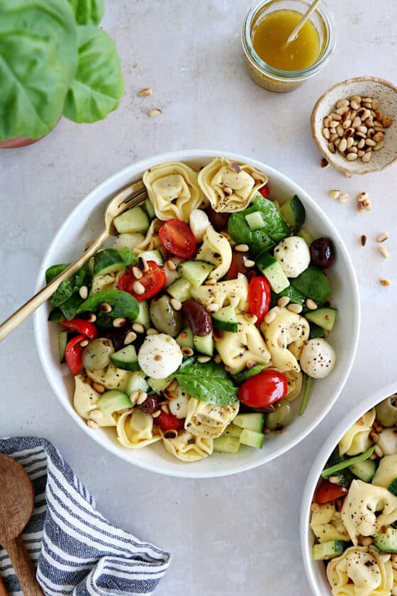 Italian Tortellini Pasta Salad - Del's cooking twist