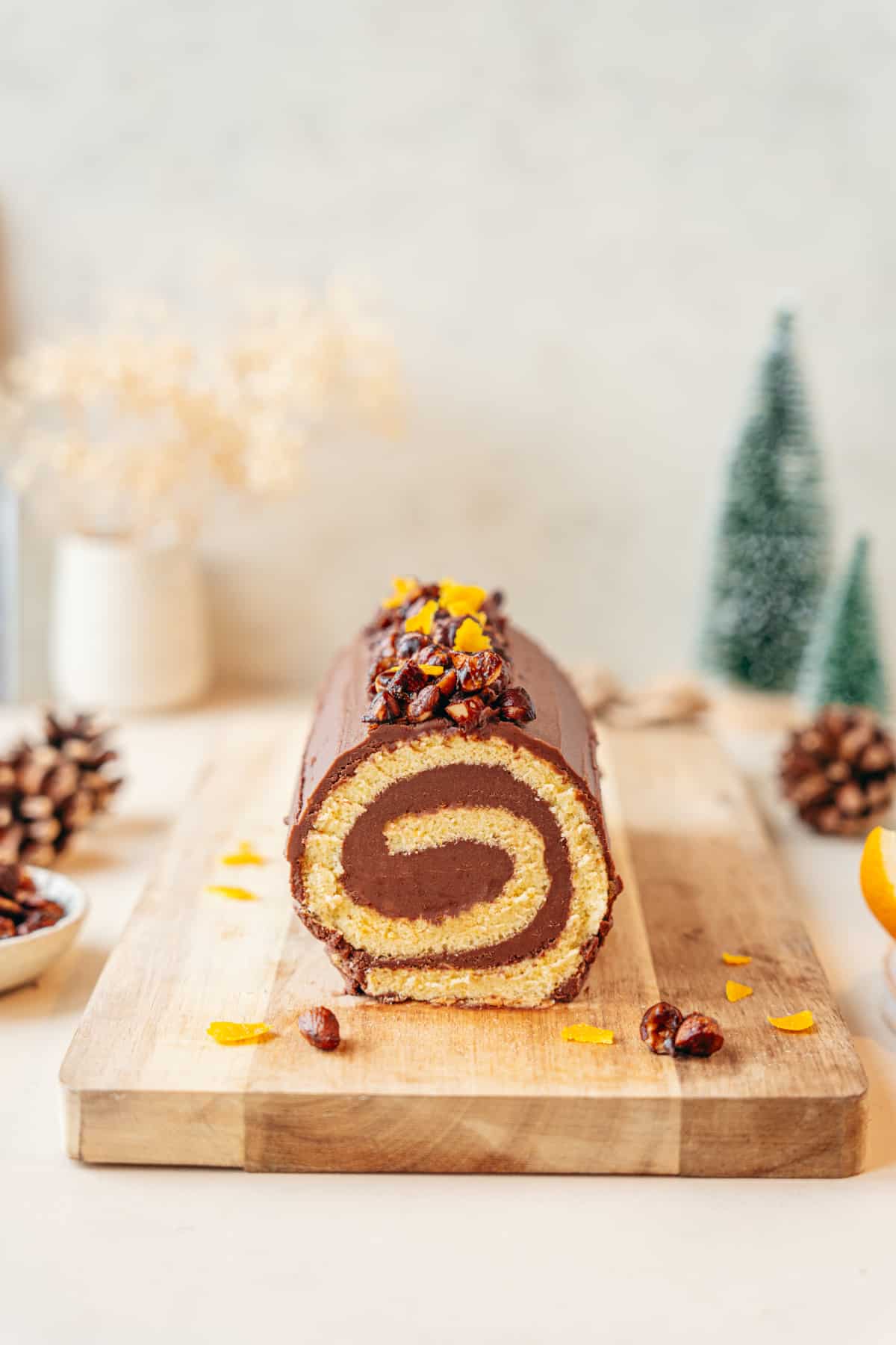 Chocolate and Chestnut Buche de Noel