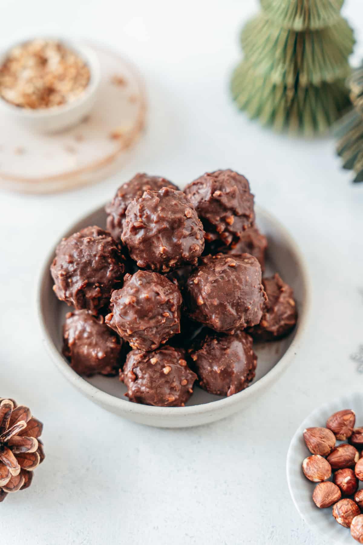 Truffes au chocolat blanc, gaufrettes et coco façon Raffaello