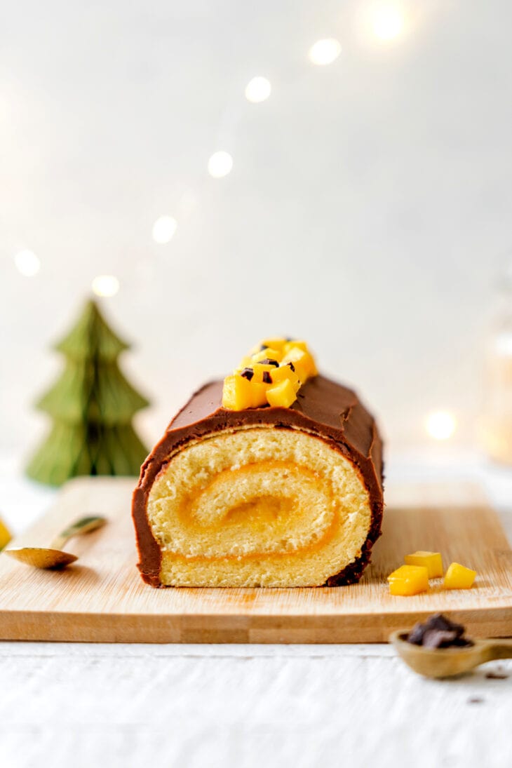 How to make a yule log with a mold (Recipe with Coconut, Mango and