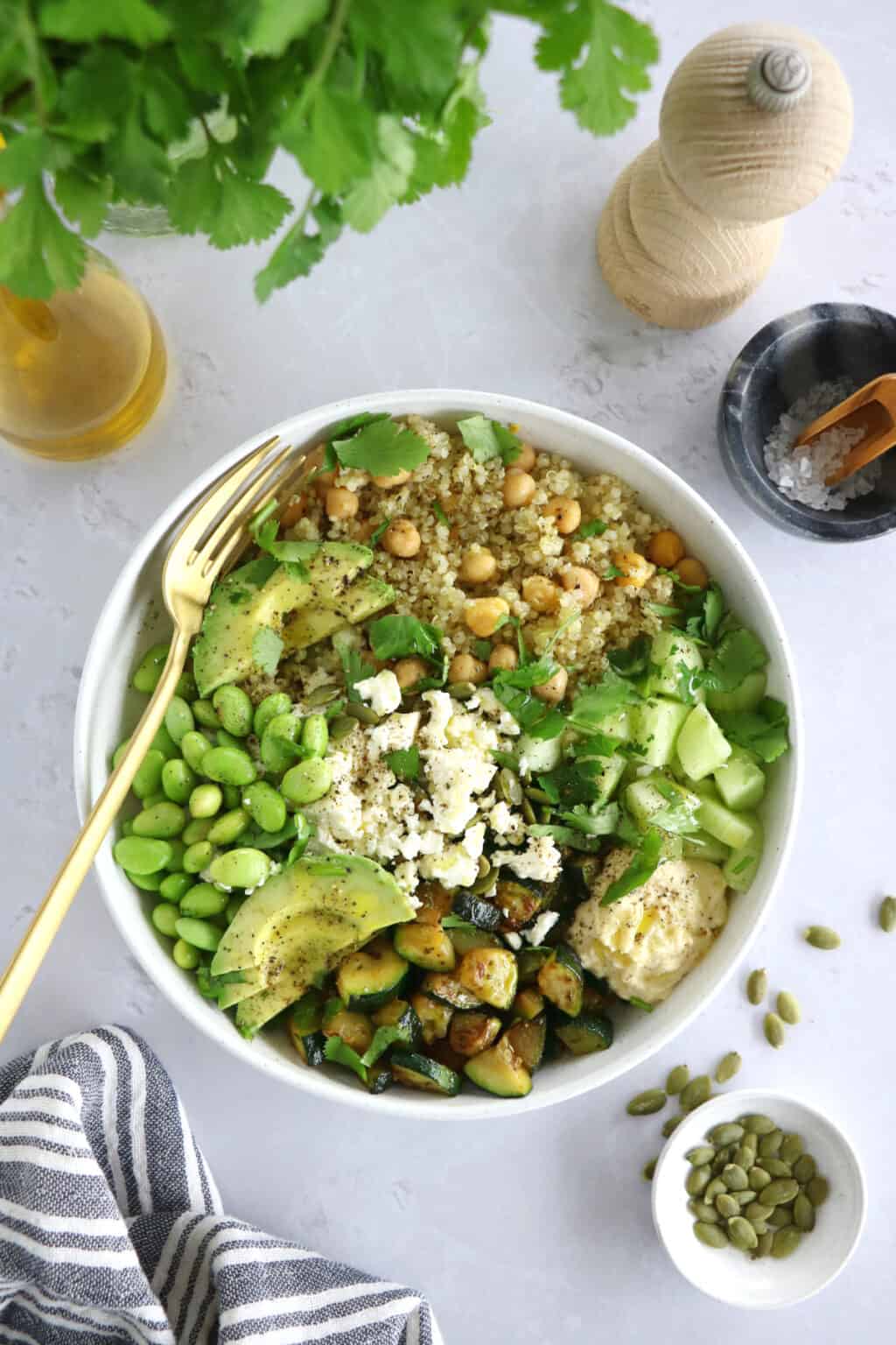 Green Goddess Quinoa Salad - Del's cooking twist