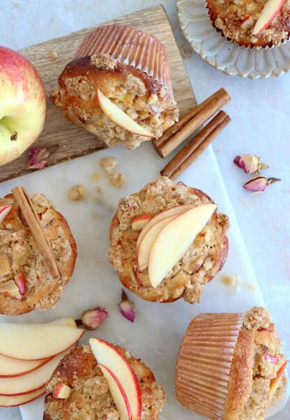 You will fall in love with these apple crumb muffins. Easy to make, they're prepared with tender apples, feature a perfectly moist crumb, and are loaded with warm, cozy flavors.