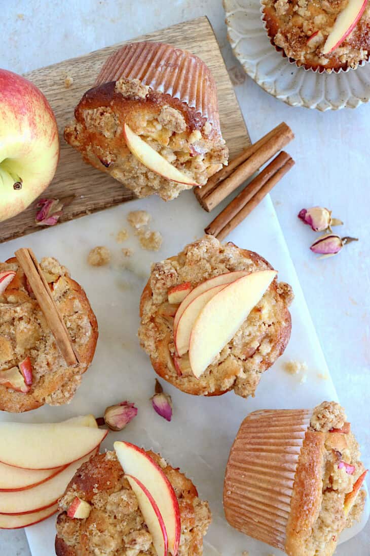 You will fall in love with these apple crumb muffins. Easy to make, they're prepared with tender apples, feature a perfectly moist crumb, and are loaded with warm, cozy flavors.