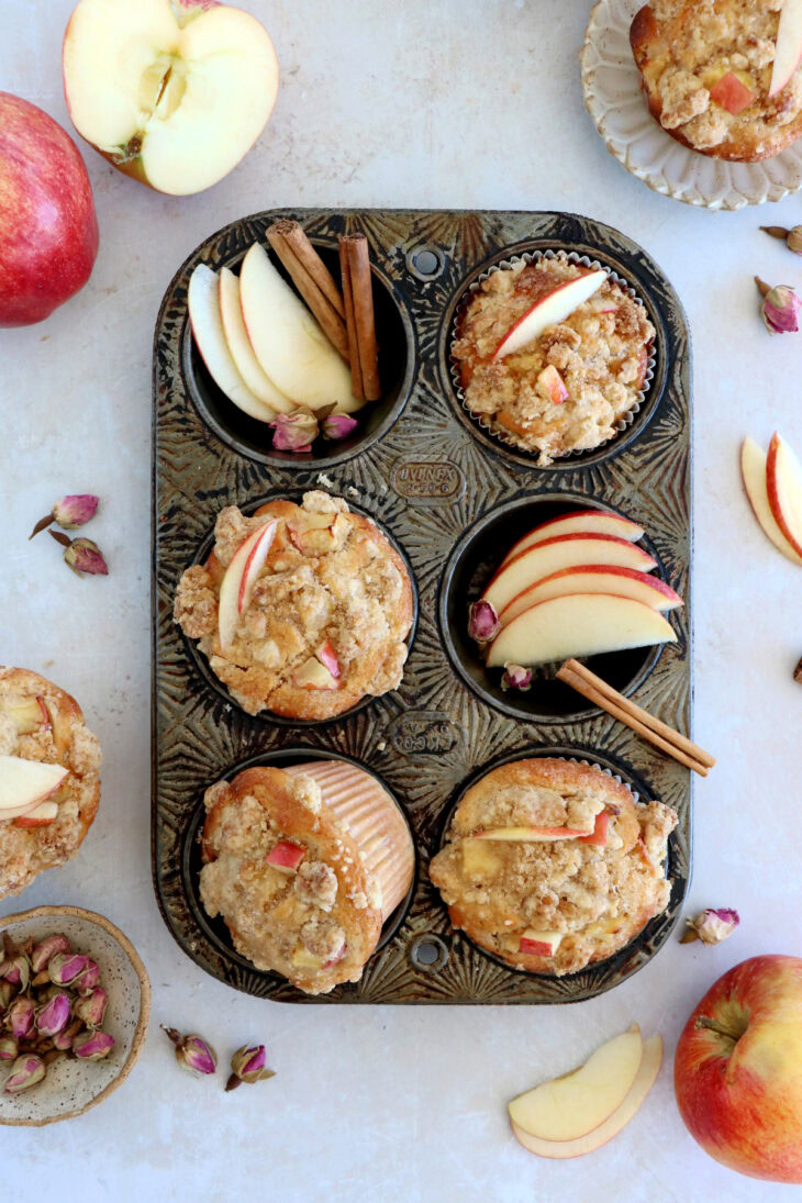 You will fall in love with these apple crumb muffins. Easy to make, they're prepared with tender apples, feature a perfectly moist crumb, and are loaded with warm, cozy flavors.