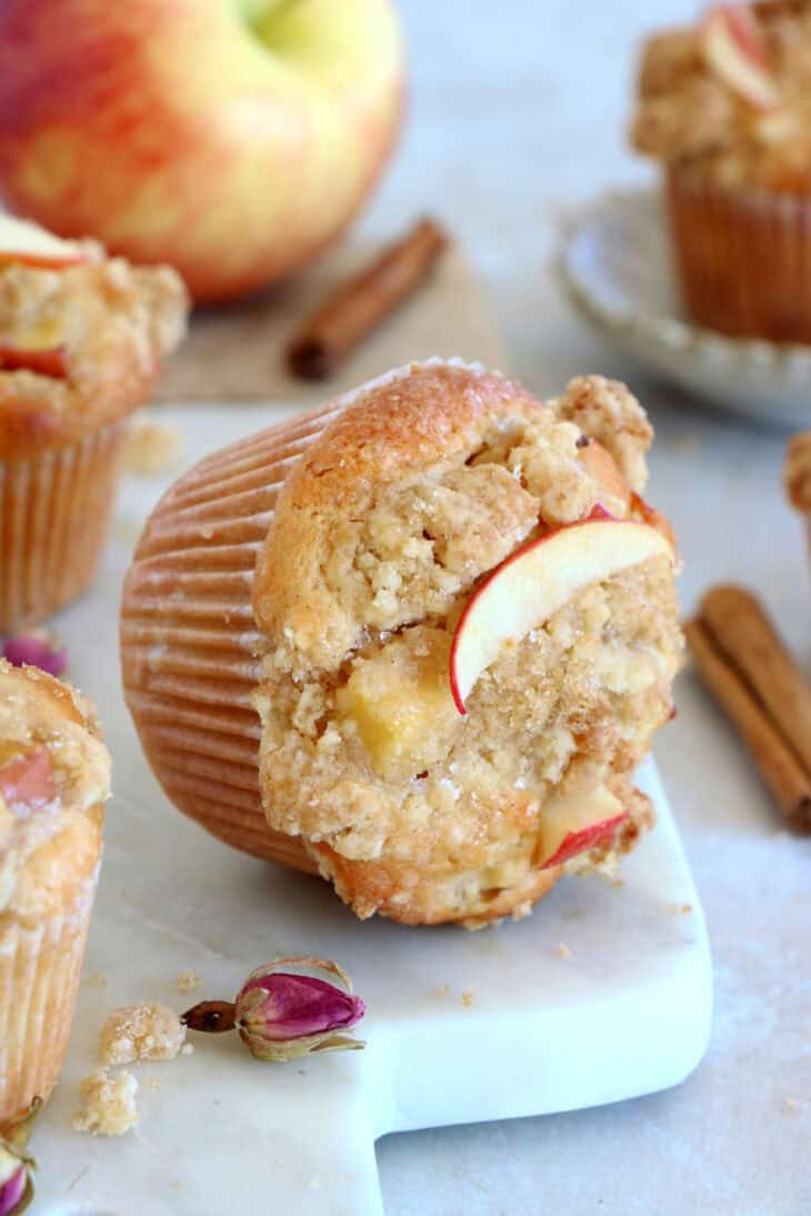 You will fall in love with these apple crumb muffins. Easy to make, they're prepared with tender apples, feature a perfectly moist crumb, and are loaded with warm, cozy flavors.