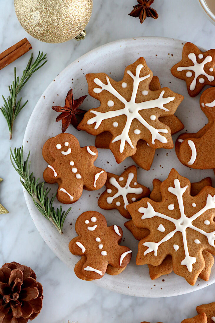 These gingerbread cookies are the ultimate holiday cookies. Easy to make, they're soft, sweet, warmly spiced, and very festive!