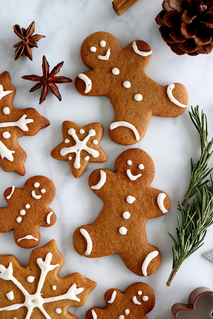 These gingerbread cookies are the ultimate holiday cookies. Easy to make, they're soft, sweet, warmly spiced, and very festive!